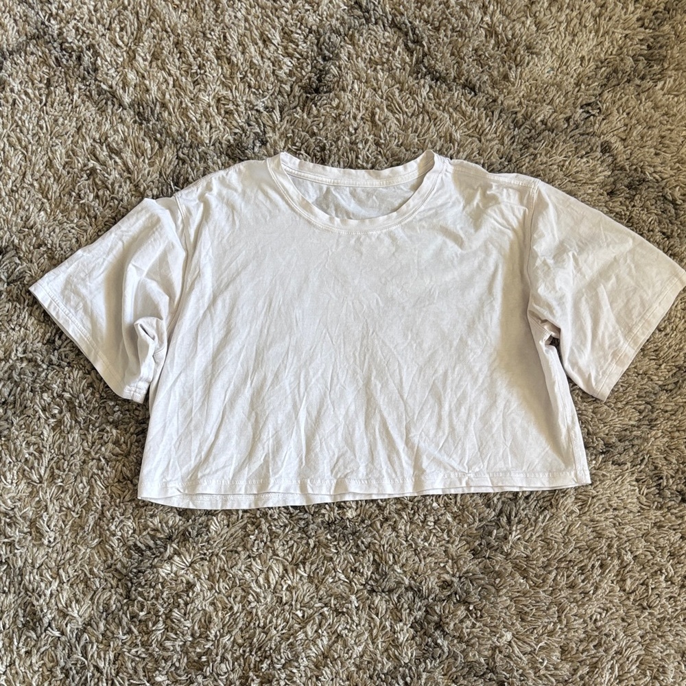 White Cropped T-Shirt